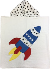 Load image into Gallery viewer, Blast Off Dimples Plush Minky Hooded Towel
