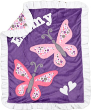 Load image into Gallery viewer, Butterfly Dimples Plush Minky Blanket
