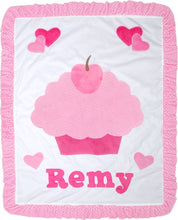 Load image into Gallery viewer, Cupcake Dimples Plush Minky Blanket
