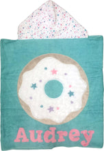 Load image into Gallery viewer, Donutlicious Dimples Plush Minky Hooded Towel
