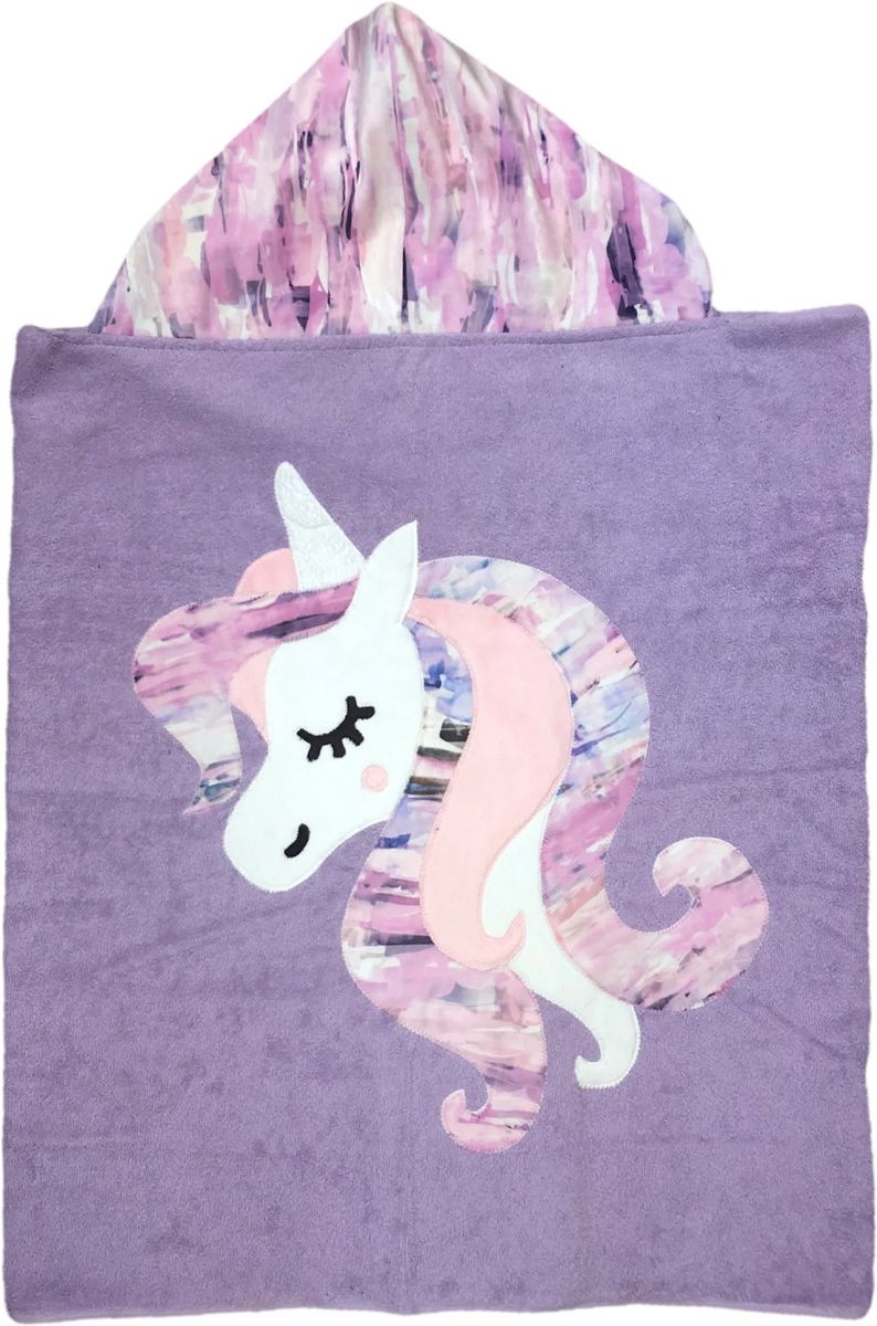 Dreaming Unicorn Dimples Plush Minky Hooded Towel