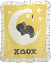 Load image into Gallery viewer, Goodnight Moon Dimples Plush Minky Blanket
