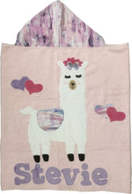 Load image into Gallery viewer, Llama Mama Dimples Plush Minky Hooded Towel

