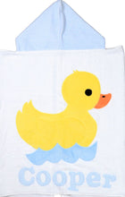 Load image into Gallery viewer, Lucky Duck Dimples Plush Minky Hooded Towel
