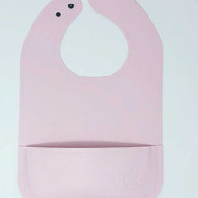 Load image into Gallery viewer, Jolie Baby Vegan Leather Wipe Off Bibs with Catch Pocket-Pink
