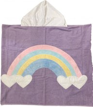 Load image into Gallery viewer, Rainbow Dimples Plush Minky Hooded Towel
