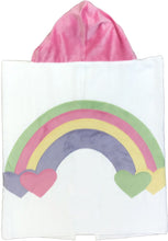 Load image into Gallery viewer, Rainbow Dimples Plush Minky Hooded Towel

