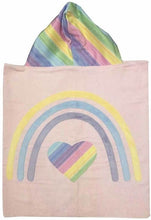 Load image into Gallery viewer, Rainbow of Love Dimples Plush Minky Hooded Towel
