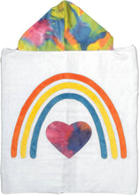 Load image into Gallery viewer, Rainbow of Love Dimples Plush Minky Hooded Towel
