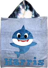 Load image into Gallery viewer, Baby Shark Dimples Plush Baby Hooded Towel
