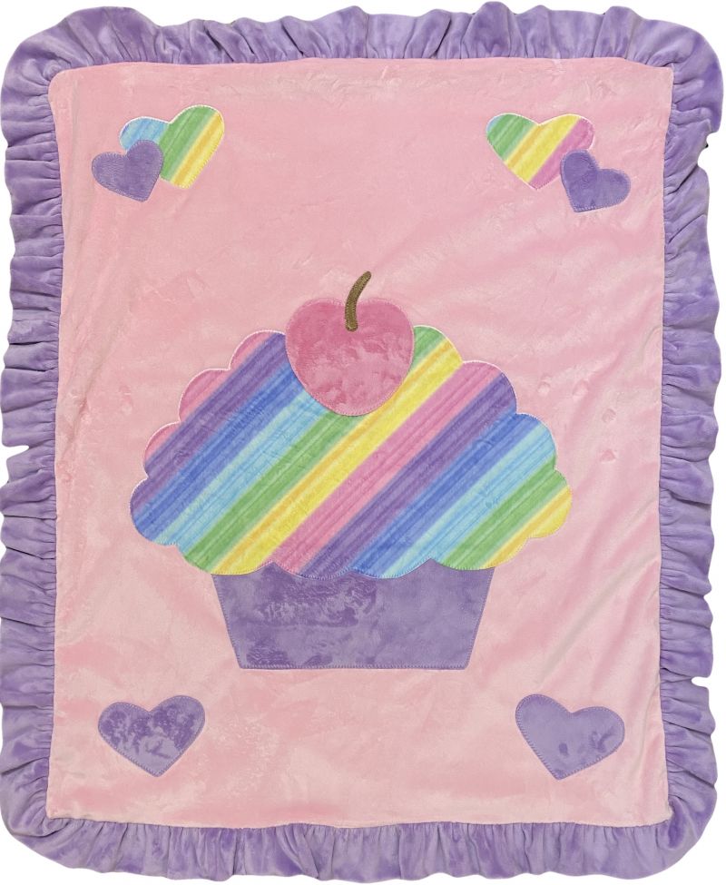 Cupcake Dimples Plush Minky Blanket