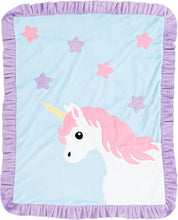 Load image into Gallery viewer, Magical Unicorn Dimples Plush Minky Blanket
