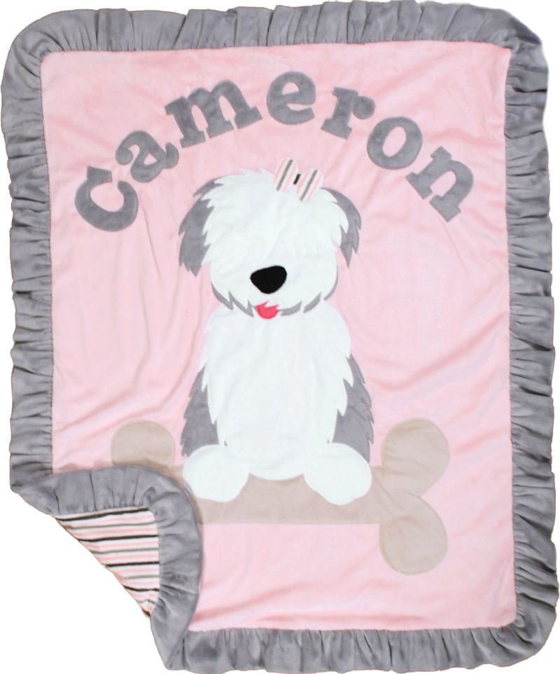 Puppy Love Dimples Plush Minky Blanket