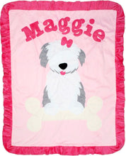 Load image into Gallery viewer, Puppy Love Dimples Plush Minky Blanket
