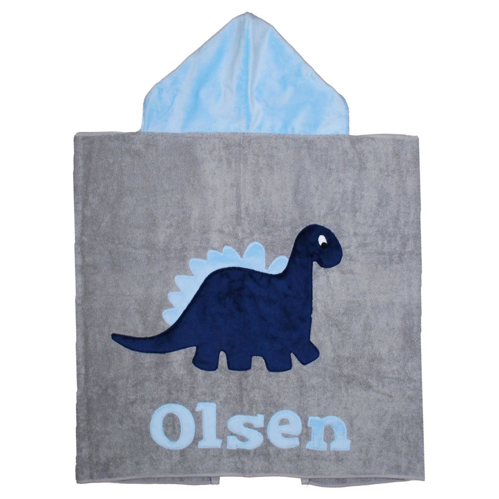 Dinosaur Dimples Plush Minky Hooded Towel